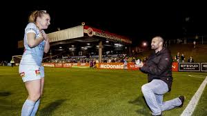 Matt stonham proposes to rhali dobson of melbourne city after her final game. Soccer Information 2021 W League Manchester Metropolis Rhali Dobson Retirement Proposal Companion Most Cancers Newstime World