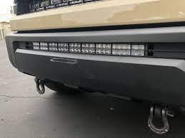 The leds stay protected with the durable polycarbonate lens. 2014 2021 Toyota Tundra 32 Lower Bumper Hidden Led Light Bar Brackets