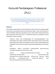 Pembangunan modal insan bertaraf dunia merupakan prasyarat untuk membawa malaysia ke. Komuniti Pembelajaran Profesional