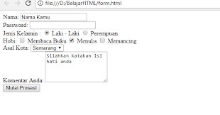 Cara Membuat Form Di Html Membaca Buku Membaca
