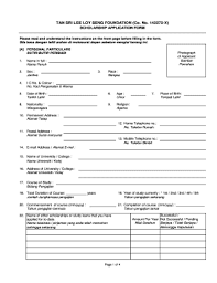 Sebuah dokumentari tentang seorang tokoh (tan sri lee loy seng) yang tidak melupakan akar umbinya dan sentiasa berusaha untuk menolong masyarakat di. Fillable Online Tan Sri Lee Loy Seng Foundation Co No 142272 X Fax Email Print Pdffiller