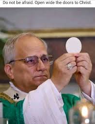 Beloved sons and daughters in Christ, Today I lift you all before the  throne of God's mercy. May the Lord, who is the source of every blessing,  guide your steps, guard your