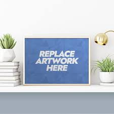 Download Realistic Poster Frame In Kitchen Mockup Mockup Love