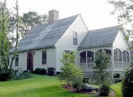 Center chimney cape.with wrap around porch. Completed Homes Colonial Exterior Colonial House House Exterior