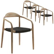 This is our set of 4 dining rattan chairs which is trendy and practical. Linea Furniture Palaemon Rope Outdoor Dining Chairs Reviews Temple Webster