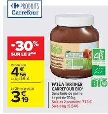 Offre Pate A Tartiner Carrefour Bio 30 Sur Le 2eme Chez Carrefour Market
