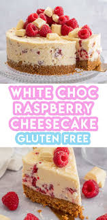 This smooth and creamy cheesecake is delicious: My Gluten Free White Chocolate And Raspberry Cheesecake Recipe No Bake