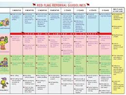 Red Flags For Referral Child Development Chart Child