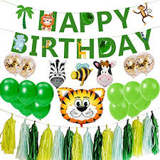 Digitally printed and contour cut for easy application. Best Jungle Party Decorations Mother Baby