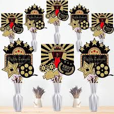 Aladdin themed diorama centerpiece for broadway themed bar. Blulu 24 Pieces Red Carpet Hollywood Centerpiece Sticks For Movie Theme Party Table Toppers Movie Night Birthday Party Decoration Baby Shower Birthday Party Supplie Walmart Canada