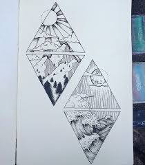 Make dots around the line segment. Geometric Drawing Ideas Easy Happy Emotion