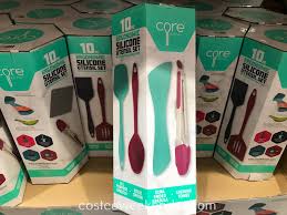Ships free orders over $39. Core Kitchen 10pc Ergonomic Silicone Utensil Set With Overmold Solid Core Costco Weekender