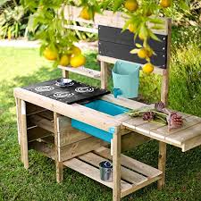 Roba Kinder Outdoor Gartenkuche Fun Aus Holz Matschkuche Mit Abdeckung 2 Kunststoff Wannen Und Ablag In 2020 Aussenspielkuche Kinderkuche Holz Kinderspiel Im Freine