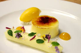 Goat Cheese Creme Brulee Passion Fruit Foam Mango Passion Fruit Sorbet Passion Fruit Sorbet Creme Brulee Recipe Food