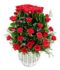 Sending your mother red roses and your girlfriend carnations may appear to be marginally odd as roses will dependably be an indication of romance and. My Love Rose Basket 52 Red Roses Basket Delivered Chinaflower214 Com