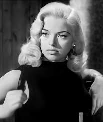 Diana Dors pictured at the 1956 Cannes Film Festival.
