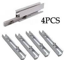 4Pcs Solar Panel Rail Connecto 14cm Aluminum Rail Bracket Connector with  Screws Solar Photovoltaic Bracket Mounting Rail