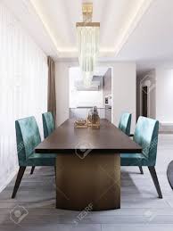 Hire a decorist interior designer starting at just $299 per room. Bright Dining Room In Contemporary Style With Designer Dining Table And Chairs 3d Rendering Stock Photo Picture And Royalty Free Image Image 113380531
