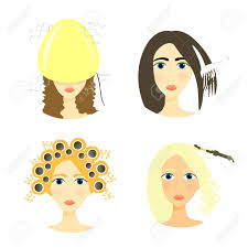 Jeu De Filles Pour Un Salon De Beaute Et Un Vecteur Illustration Salon De Coiffure Clip Art Libres De Droits Vecteurs Et Illustration Image 60316653