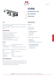 Variable-volume unit Non-inducting Attenuating