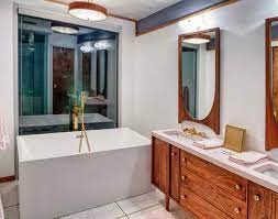 Does your midcentury bathroom need a new vanity — but one that looks like it's always been there? 20 Mid Century Modern Bathroom Ideas Simple But Beautiful