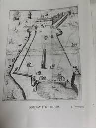 A map of the #BombayFort from 1668. Then, the city of #Bombay was just 1.5 km wide and 1 km long. #Mumbai #history #MumbaiHistory #MumbaiHeritage #heritage #maps #cartography #archives