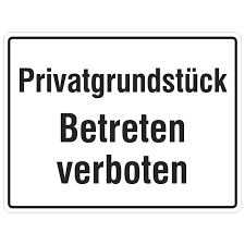 Sei es, dass sie ihr privatgrundstück schützen wollen oder dass ein raum gerade renoviert wird. Privatgrundstuck Betreten Verboten Aluminium Gepragt B2b Schilder