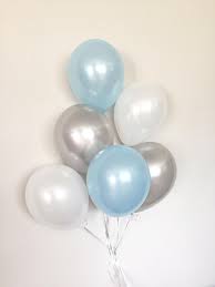 Blue And White Balloons Blue And Gray Balloon Bouquet Boy Oh Boy Balloons Blue And Gray Baby Shower Decor Blue Balloons Grey Baby Shower Baby Boy Balloons Baby Shower Balloons