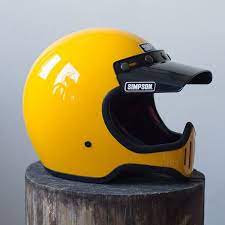 Simpson M50 Helmet Yellow Motorcycle Helmets Vintage Helmet Cool Motorcycle Helmets