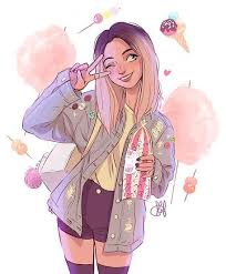 Sweeter Than Sweet Poster By Itslopez Cute Drawings Cute Girl Drawing Girl Drawing