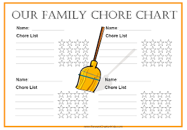 Chore charts is really work. Free Family Chore Chart