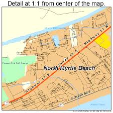 North carolina, georgia, and south carolina zone map. North Myrtle Beach South Carolina Street Map 4551280