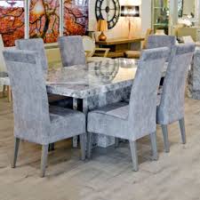 Its chunky base design is paired with a thick faux marble top for the ultimate dining experience. Newcastle Grey Marble Dining Table Modern Furniture Dining Tables