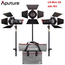 Aputure Ls Mini 20 3 Light Kit 2pcs Mini 20d 1pc Mini 20c Led Fresnel Light Tlci Cri 96 40000lux 0 5m 3pcs Light Stand Case Aputure Ls Led Fresnelled Fresnel Light Aliexpress