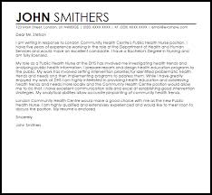 Public Health Nurse Cover Letter Sample Cover Letter Templates Examples
