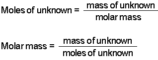 Then divide the grams of solute by the moles to determine the molar mass. Determining Molar Mass