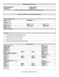 printable new patient sheet