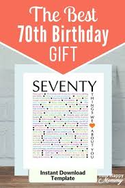 70th Birthday Sayings For Mom Milestone Birthday Gifts Things We Love About You Gifts This Happy Mommy Milestone Birthday Gifts Homemade Gifts For Dad 70th Birthday Gifts