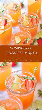 Strawberry Pineapple Mojito Recettes A Base D Eau Recettes A Base D Alcool Mojito