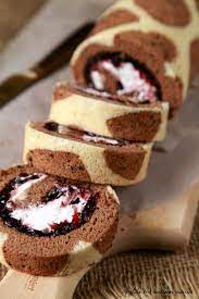 Masam Manis Swiss Roll Zirafah Kue Gulung Resep Makanan Penutup Resep Kue