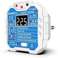If the center one is solid, that means. Kaiweets Socket Tester Diagnostic Plug With Indicator Light Indicator Measures Socket Voltage Cat Ii 300v Blue Amazon De Diy Tools