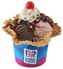 Ice cream industry sells more than a bill. Baskin Robbins 31 Ice Cream Store