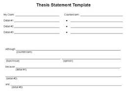 Your thesis should be stated somewhere in the opening paragraphs of your paper, most often as the last the kind of thesis statement you write will depend on the type of paper you are writing. Thesis Statement Template Worksheets Teaching Resources Tpt