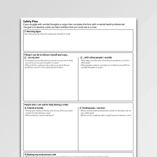 The layout is simple, easy to download and quick to customize. Safety Plan Psychology Tools