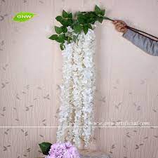 Gnw 1 5m Length White Artificial Wisteria Flower Decoration For Indian Wedding Garlan Artificial Flowers Wedding Fall Wedding Flowers Red Garland Wedding Decor