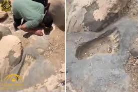 شاهد ردة فعل جالية آسيوية بعد عثورهم على أثر قدم عند جبل في ينبع النخل اعتقدوا أنها آثار تعود للرسول صحيفة المرصد