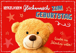 Geburtstags Teddy Geburtstagskarten Spruche Echte Postkarten Online Versenden