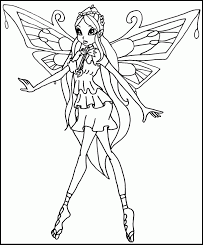 Lovely winx club dark bloom coloring pages. Winx Club Enchantix Bloom Coloring Pages For Kids Gtv Printable Coloring Home