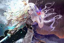 He is the son of hamilcar valca and justina valca. Hd Wallpaper Anime Magic White Hair Sword Blue Eyes Red Eyes Anime Girls Wallpaper Flare