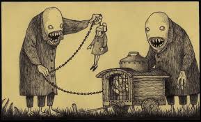 Don Kenn Post It Creatures Scary Art Creepy Drawings Creepy Monster